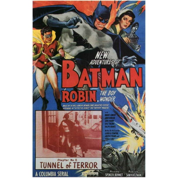 BATMAN AND ROBIN Movie POSTER 11x17 C Robert Lowery Johnny Duncan Jane Adams